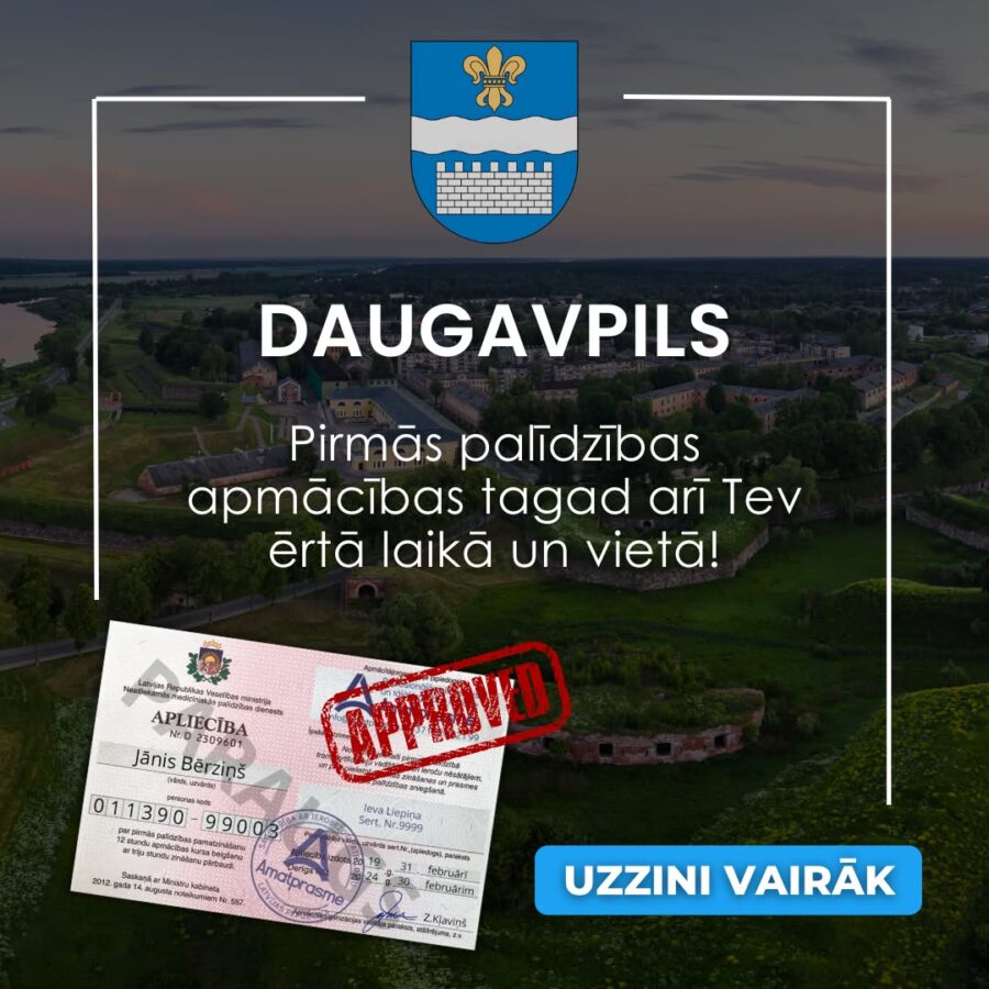 Pirmās palīdzības kursi Daugavpilī un online | pmp daugavpilī | Amatprasme.lv